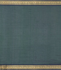 Bottle Green Handloom Soft Silk Cotton Saree With Stripes & Buttas-SC4578