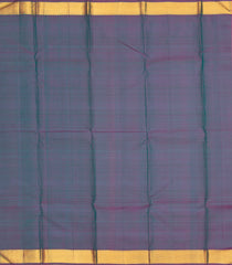 Aquamarine & Blue Handloom Kanchipuram Silk Saree With Stripes-KA13108