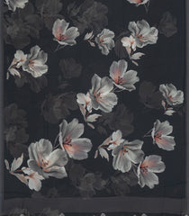 Black Woven Synthetic Georgette Saree With Printed Abstract Motifs-BL4226