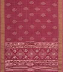Dusty Pink Woven Synthetic Chiffon Saree With Printed Diamond Motifs-BL4910