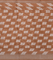 Brown Printed Synthetic Dola Silk Saree With Zari Border-BL5034
