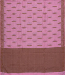 BubbleGum Pink Woven Tussar Silk Saree With Floral Motifs-TU3152