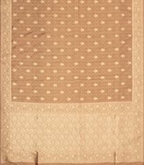 Dusty Peach Woven Art Dupion Tissue Saree With Floral Motifs-BL5857