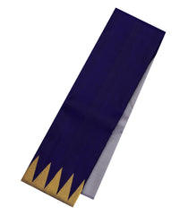 Violet Handloom Korvai Rising Border Kanchipuram Silk Saree-KA15018