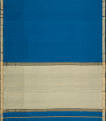Blue Handloom Maheswari Silk Cotton Saree With Zari Border-SC4947