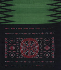 Sea Green Handwoven Orissa Cotton Saree With Tie & Dye Pallu-OR0919