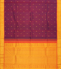 Maroon Handloom Kanchipuram Silk Saree With Annam Buttas-KA13469