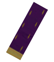 Purple Woven Rasipuram Cotton Sari With Buttas-RA2608