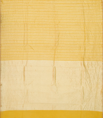 Yellow Woven Banarasi Khadi Georgette Silk Saree With Stripes-BE1617