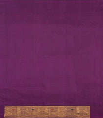 Dark Magenta Handloom Kanchipuram Silk Saree With Zari Buttas-KA16687