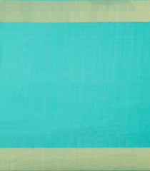 Turquoise Handloom Kanchipuram Silk Saree With Coin Motifs-KA15808