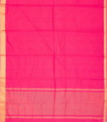 Hot Pink Woven Chirala Cotton Saree With Stripes & Zari Border-CR1314