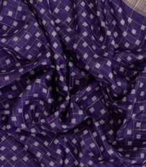 Violet Printed Art Dola Silk Saree With Zari Checks & Border-BL5739