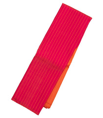 Orange & Pink Handloom Kanchipuram Silk Saree With Stripes-KA12800