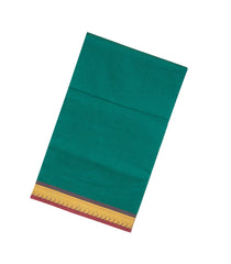 Sea Green Handloom Silk Cotton Saree With Contrast Pallu-SC3665