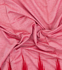Bubblegum Pink Handwoven Orissa Cotton Saree With Tie & Dye Pallu-OR0920