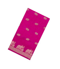 Hot Pink Printed Synthetics Dola Saree Zari Buttas-BL5306