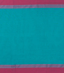 Turquoise Woven Bengal Cotton Saree With Contrast Border-BG1652