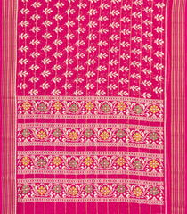 Hot Pink Printed Synthetic Dola Silk Saree With Zari Border-BL5058