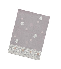 Grey Woven Synthetic Blended Saree With Embroidered Motifs-EN2011