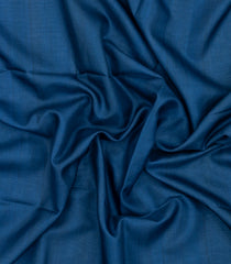 Indigo Printed Synthetic Tussar Silk Saree With Contrast Border-SY0103