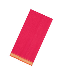 Hot Pink Handloom Maheswari Silk Cotton Saree With Contrast Border-SC4184