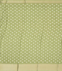 Cardamom Green Woven Synthetic Dola Silk Saree With Printed Tribal Motifs-BL3636