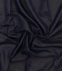Black Woven Blended Viscose Saree With Zari Checks & Contrast Border-BL6104