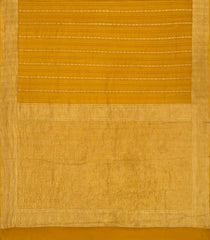 Mustard Woven Mysore Silk Saree With Zari Stripes-MS3082