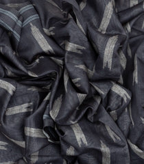 Grey Woven Art Linen Saree With Printed Pallu-BL3720