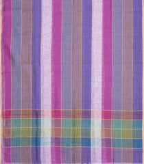 Multi Colour Woven Linen Saree With Stripes-LI0747