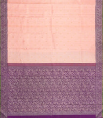 Baby Pink Handloom Korvai Kanchipuram Silk Saree With Contrast Border-KA15824