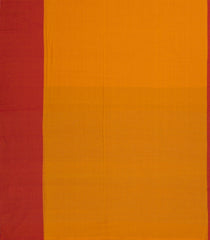 Orange Handwoven Bengal Cotton Saree With Contrast Border-BG1468