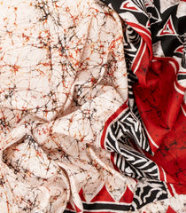 Black Woven Silk Saree With Printed Fish Motifs-PS0568