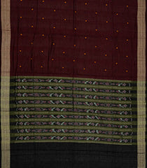 Maroon Orissa Cotton Saree With Coin Motif Buttas