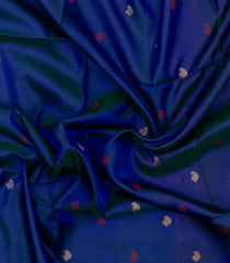 Dark Blue Handloom Uppada Silk Saree With Meena Floral Buttas-UP0399