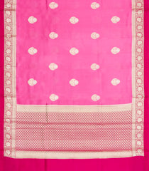 Pink Woven Banarasi Poona Silk Saree With Buttas & Contrast Border-BP1043