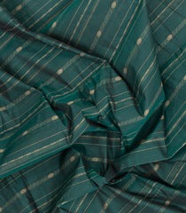 Teal Woven Rasipuram Cotton Saree With Stripes-RA2659