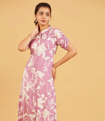 Mauve Floral Dress