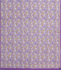 Lavender Printed Crepe Silk Saree With Floral Motifs-PS0908