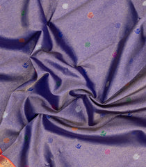 Blue Handloom Kanchipuram Silk Saree With Annam Buttas-KA15632