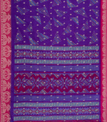 Purple Printed Synthetics Dola With Zari Butta & Zari Border -BL5227