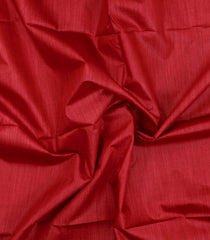 Red Woven Tussar Silk Saree With Thread work Border-TU3523