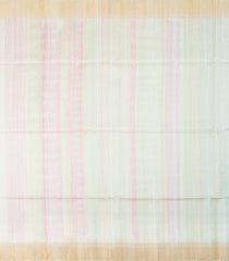 Mint Green Woven Kora Soft Silk Saree With Dotted Stripes-SO4755