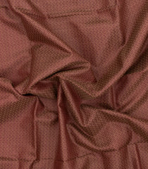Brown Woven Tussar Silk Saree With Wave Motifs & Zari Border-TU3538