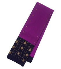 Purple Handloom Soft Silk Saree With Kamalam Buttas