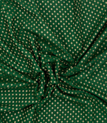 Green Handloom Banarasi Khaddi Georgette Silk Saree With Contrast Border-BE1804