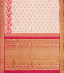 Baby Pink Handloom Silk Saree With Kaavi Kale Motifs-KA15777