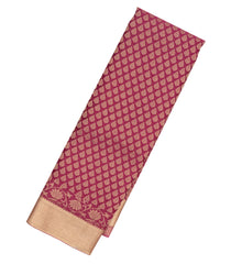 Lilac Mysore Crepe Silk Saree With Floral Motifs-MS3115