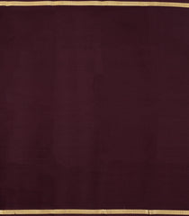 Dark Brown Woven Mysore Silk Saree With Zari Border-MS3433
